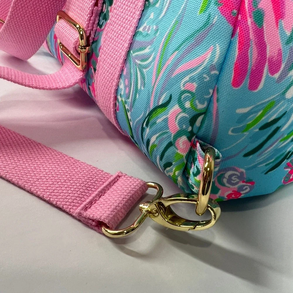 Lilly Pulitzer Backpack Cooler Beach Party Insulated‎ Lunch Box Turquoise Pink